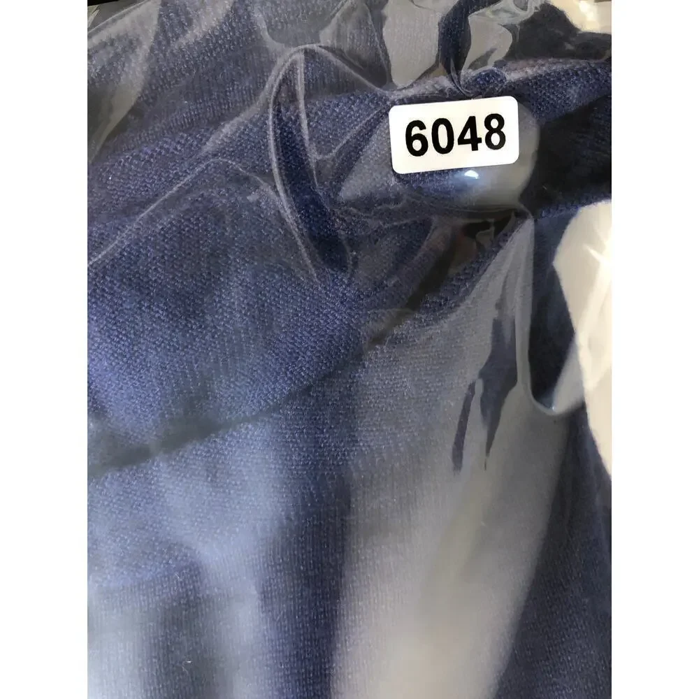 J.  Crew Merino Wool Sweater Crewneck Zip Shoulder Top Navy  M